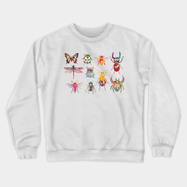 Insect Collection Crewneck Sweatshirt by erzebeth